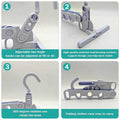 5 holes foldable clothes Hanger, travel clothes hanger, multifunctional clothes hanger, space-saving wall holder, clothes rack, robust clothes hanger for travel, indoors. - Shopmania Wholesale