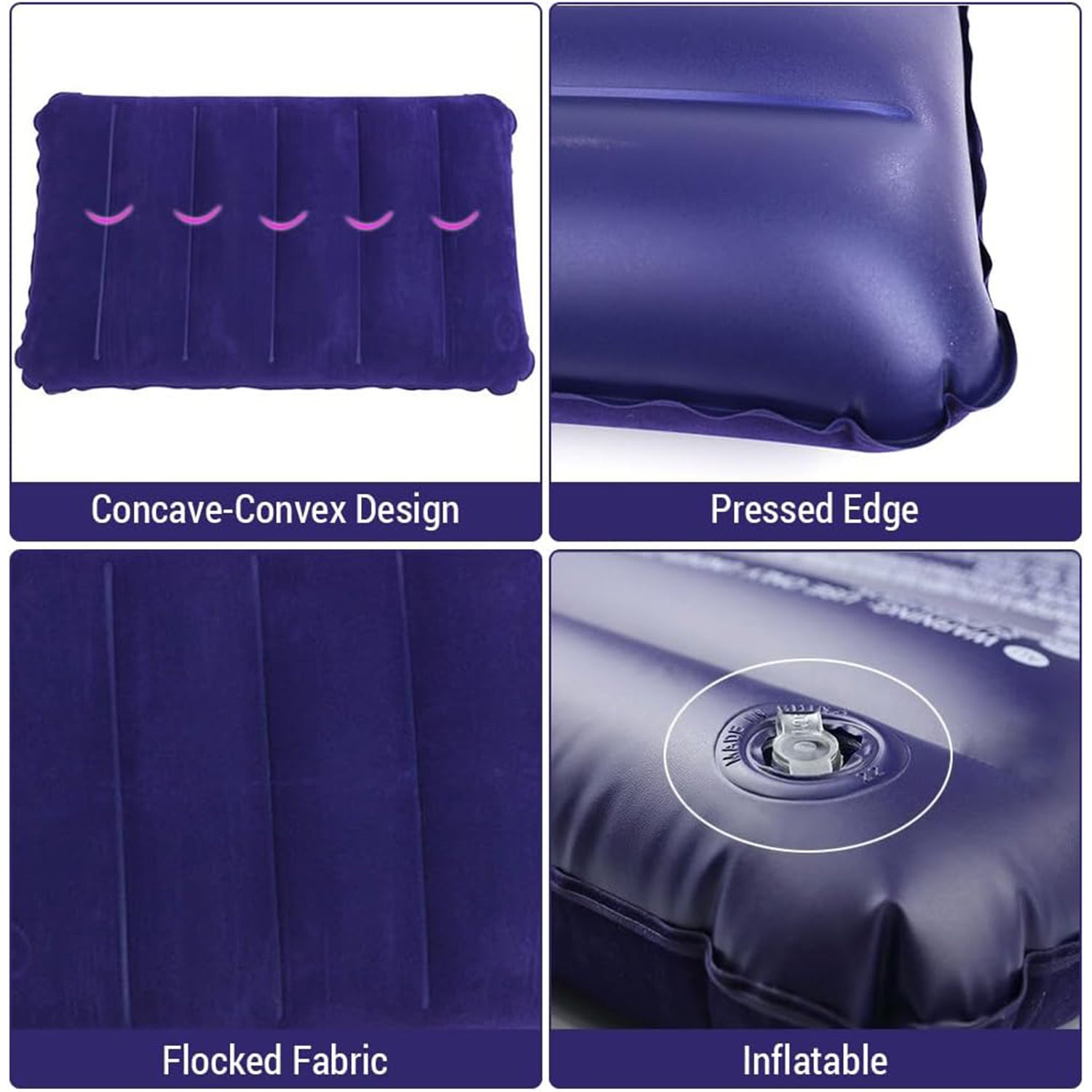 Velvet Air Inflatable Travel Pillow (Blue) - Shopmania Wholesale