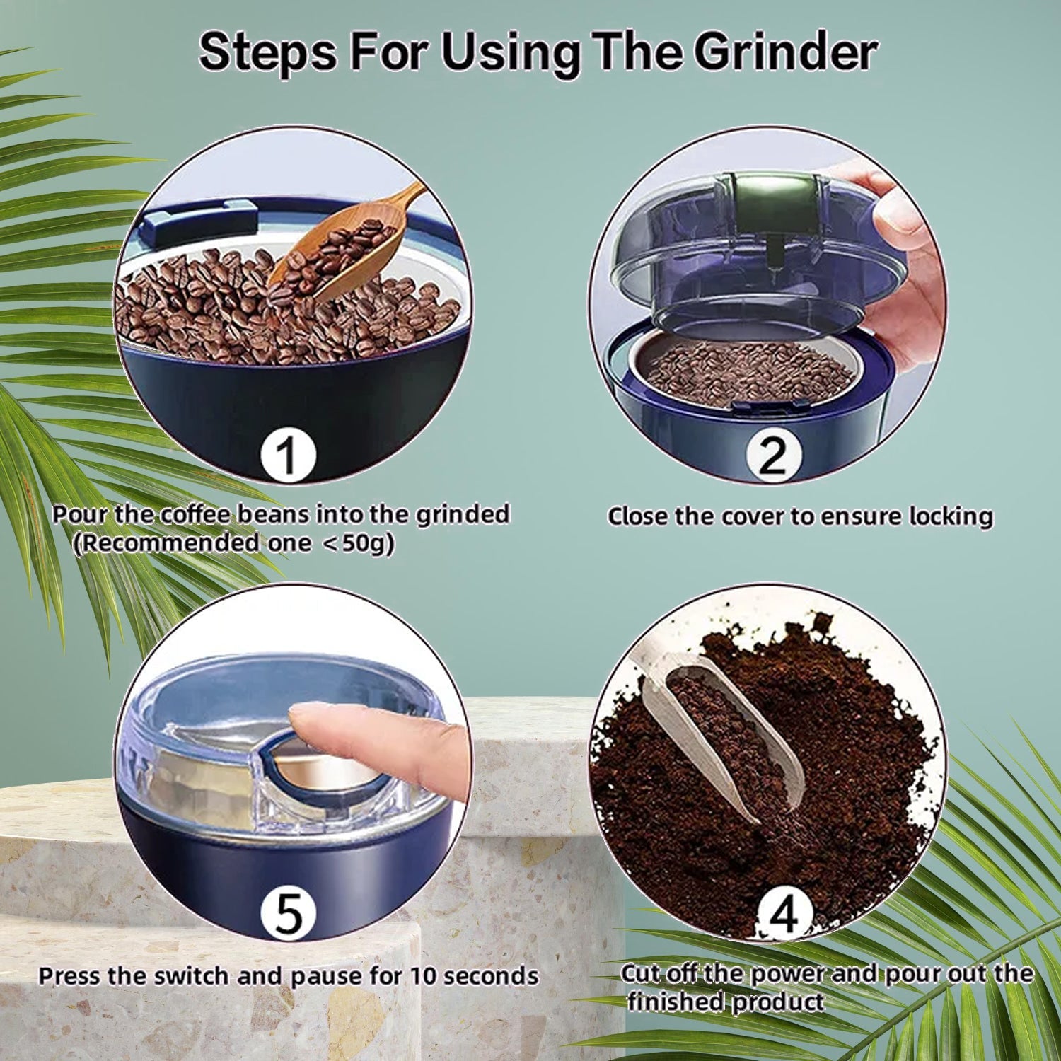 Portable 4-Blade Mini Grinder & Blender for Home & Office - Shopmania Wholesale