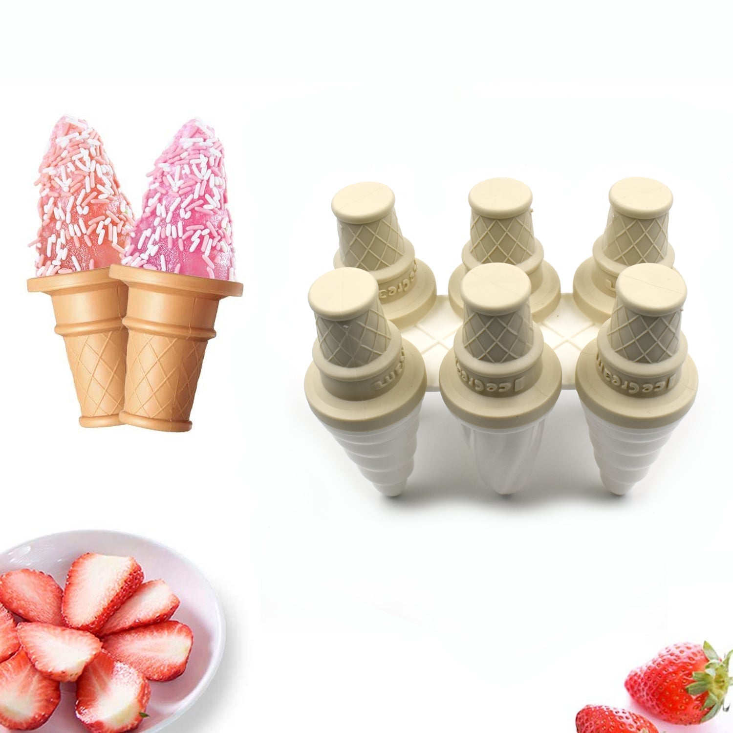 6 Pc ice candy maker Ice Cream Mold used for making ice-creams in all kinds of places including restaurants and ice-cream parlours etc. your brand