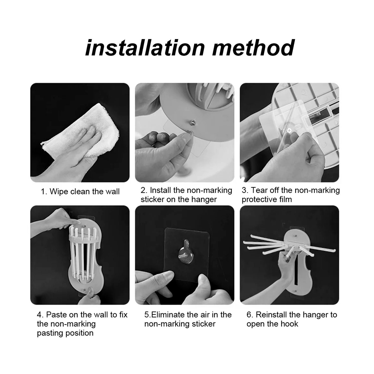 Plastic 7-in-1 Multifunction Retractable Wall-Mounted Pull-Out Hanger Rack Without Punching Hooks Up for Kitchen Bathroom - Shopmania Wholesale
