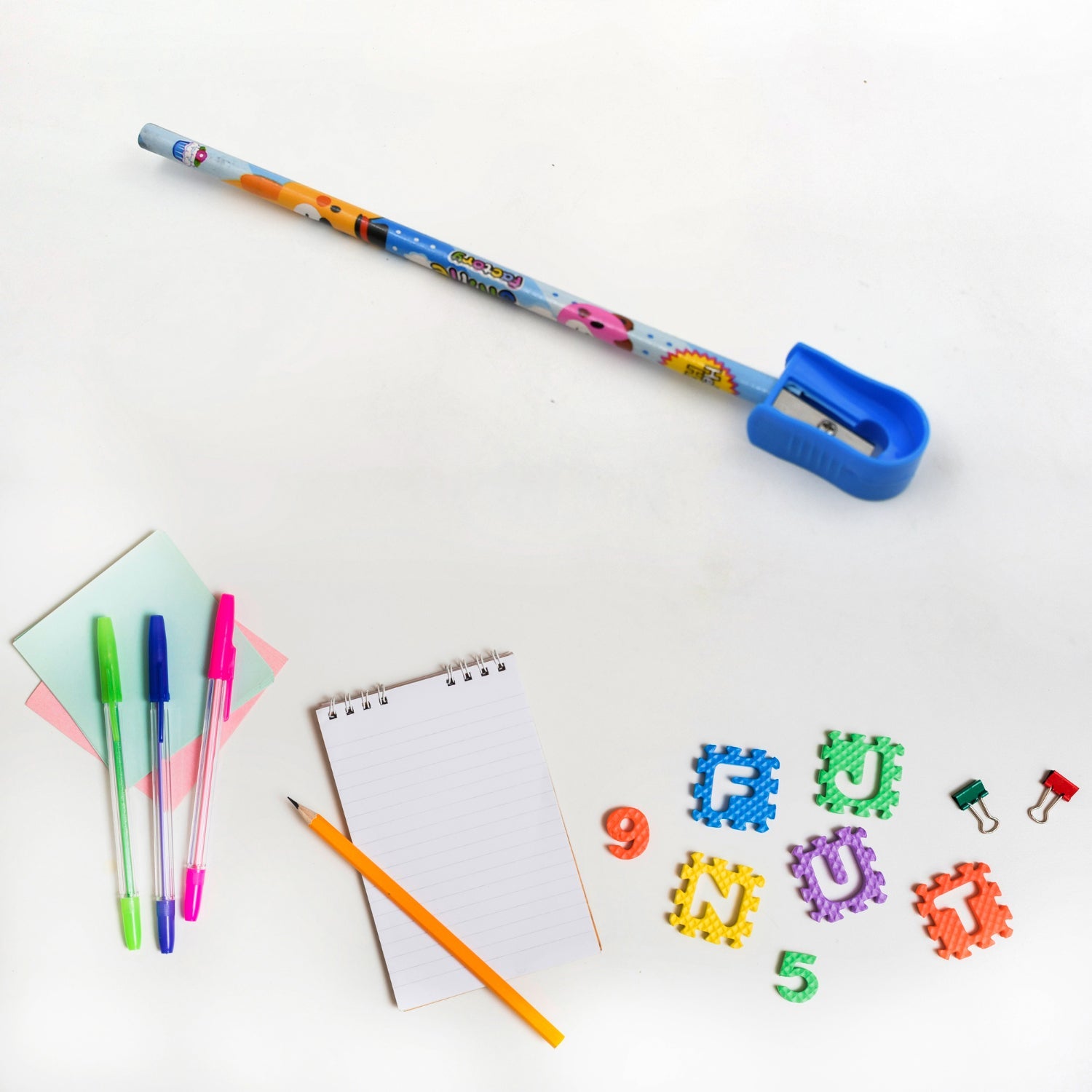 Stationery Kit for Kids - Stationery Set, Includes Wooden Pencil, Sharpener, Pencil and Eraser Set, Birthday Return Gift for Kids, Boys, Girls, 2 Pencil, 1 Scale, 1 Notebook,1 Sharpener, 1 Eraser & With Zip Bag (6 Pcs Set) - Shopmania Wholesale