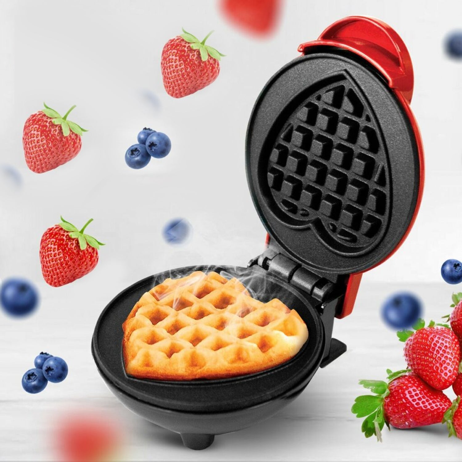 Mini Waffle Maker Machine Waffle Iron Home Appliances Kitchen Gift Easy To Clean, On-Stick Surfaces, Perfect Breakfast, Dessert, Sandwich, Pan Cakes, Paninis / Other Snacks Machine - Shopmania Wholesale