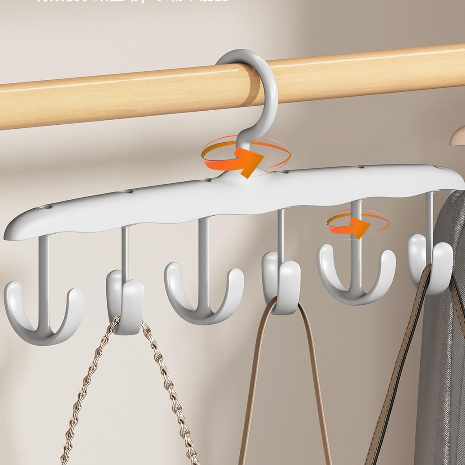 Tank Top Hanger, 12-Hook Space Saving Hanger, Capacity Rotatable Wood Space Saving Hanger Closet Organizers and Storage for Dorm & Apartment for Tank Top - Shopmania Wholesale