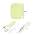 Plastic Kitchen Peeler - Green & Classic Stainless Steel 3-Piece Knife Set Combo your brand