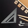 Double Side Scale Triangle Measurement Hand Tool, 45 Degree Triangle Ruler, Home for Industry, Aluminum Alloy Rafter Square 7-Inch Length your brand