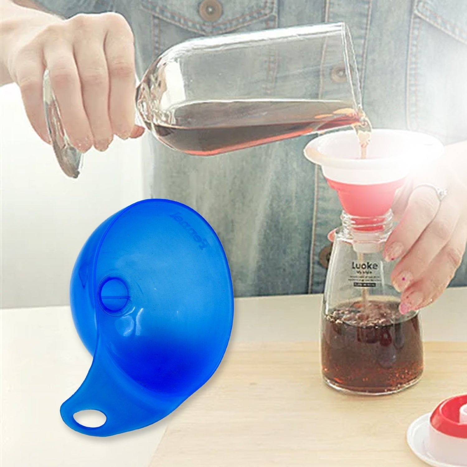 Plastic Funnel For Pouring Oil, Sauce, Water, Juice Cooking Oil, Powder, Small Food-Grains Food Grade Plastic Funnel (1 Pc) your brand