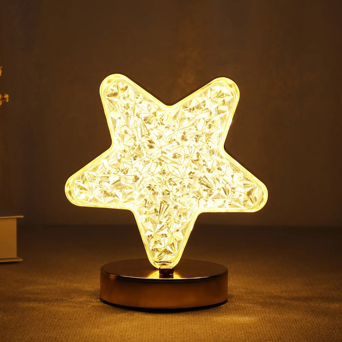 Star Shape Crystal Diamond Lamp Cordless Luxury Lamp with USB Rechargeable, 3-Way Dimmable & Touch Control Decorative Nightstand Lamp for Bedroom, Living Room, Party, Restaurant Decor (1 Pc ) - Shopmania Wholesale