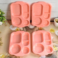 Unbreakable Plastic Food Plates / Biodegradable 5 Compartment Square Plate for Food - Shopmania Wholesale