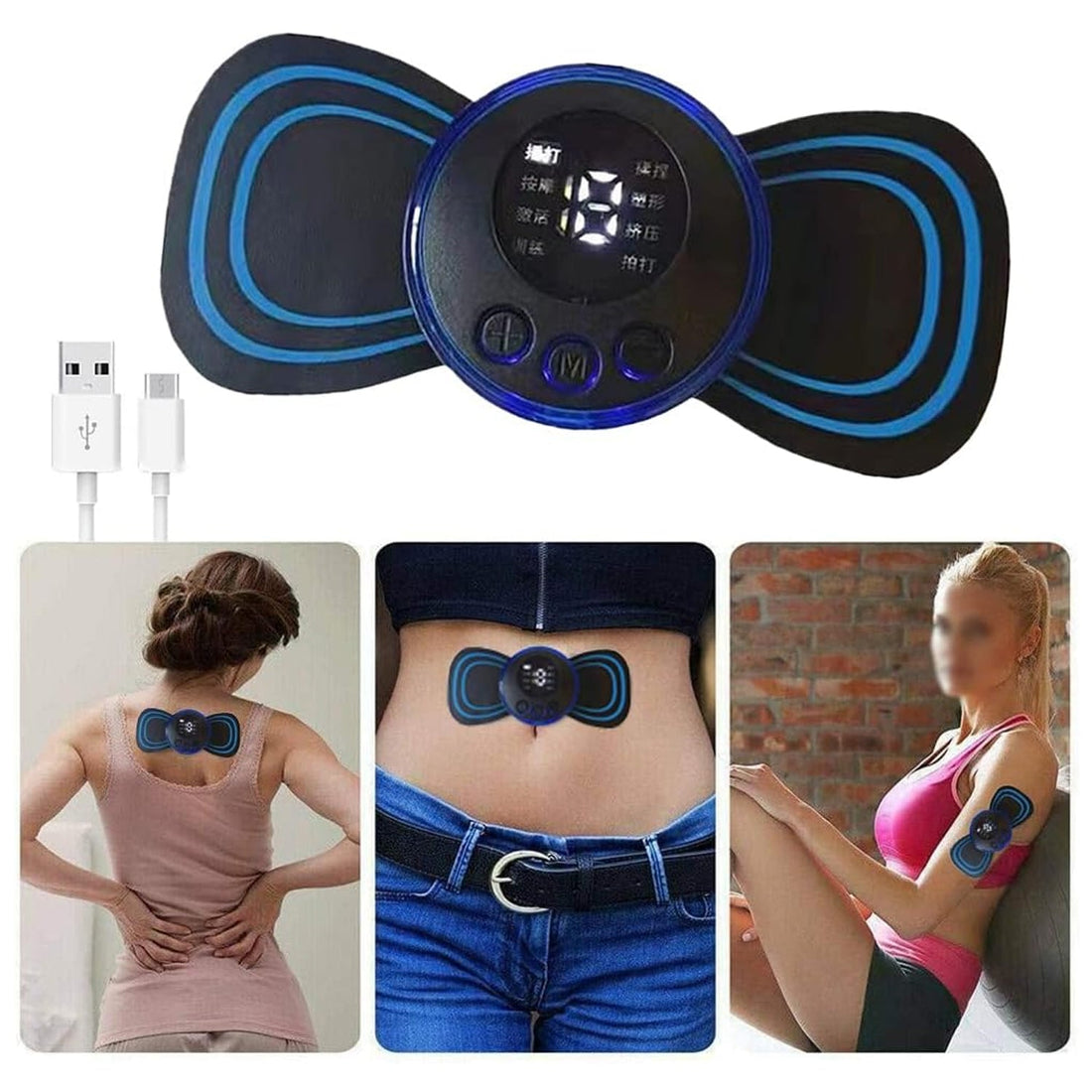Portable USB Neck Massager Electric Neck Massager,  Enhancer Mini Cervical Massager EMS Lymphatic Drainage Massage with Cable your brand