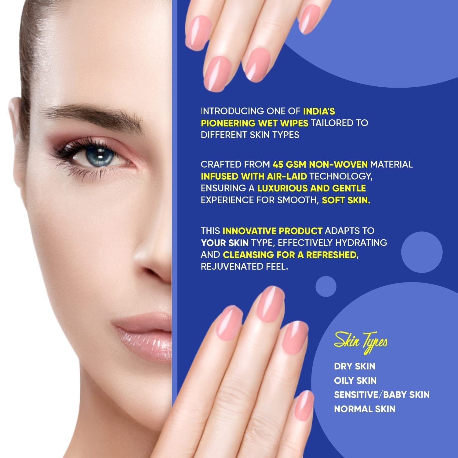 Refreshing Wet Wipes for Face | Facial Cleansing | Refreshing & Skin Hydration| Soothing for skin | pH Balance & Alcohol Free | Nourishing with Fruit extract | 25 Wipes - Shopmania Wholesale