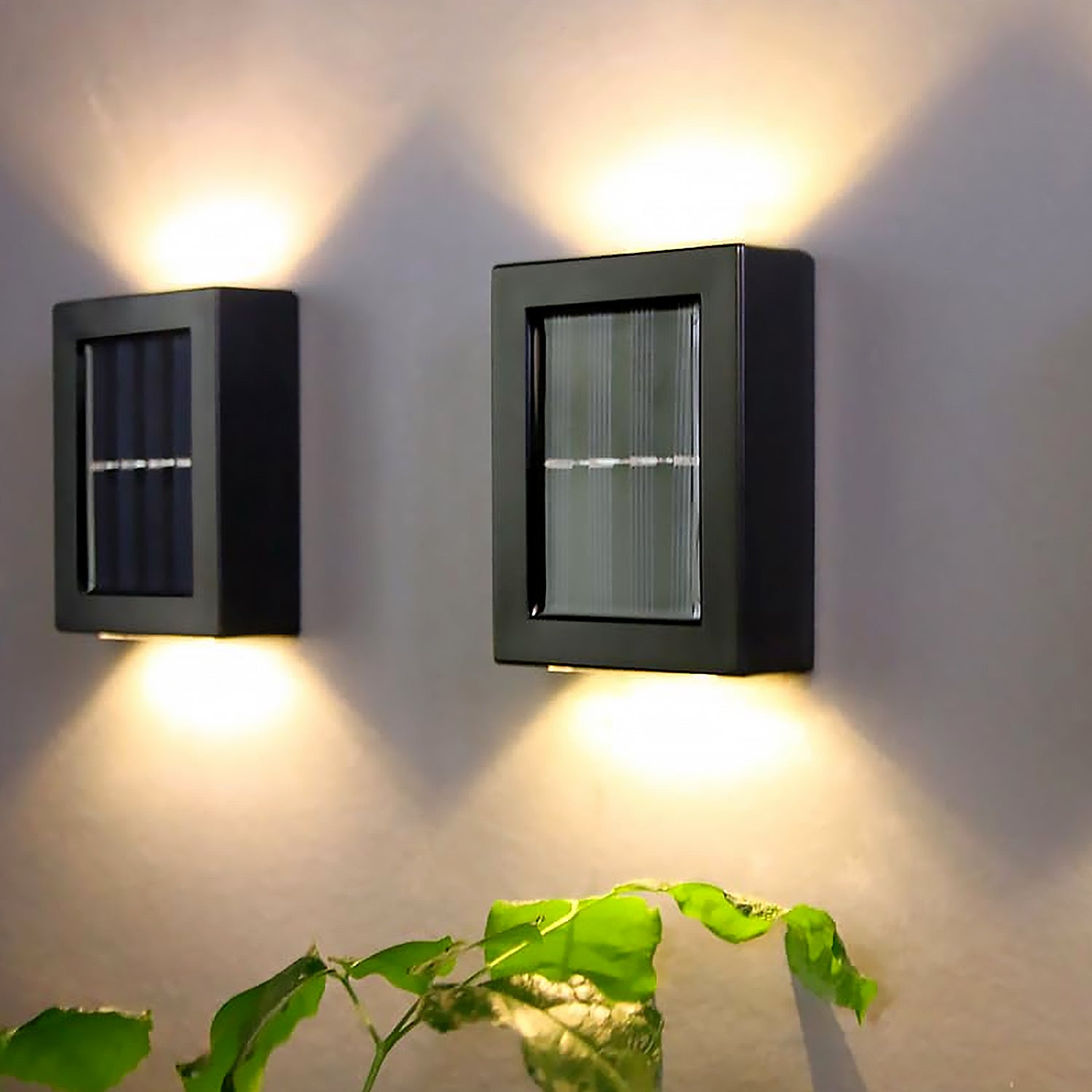 Solar Wall Lights Small Fence Lights Solar Powered Up Down LED Porch Light Garden Lights Outdoor Solar Landscape Lights WaterProof Light (1 Pc) - Shopmania Wholesale