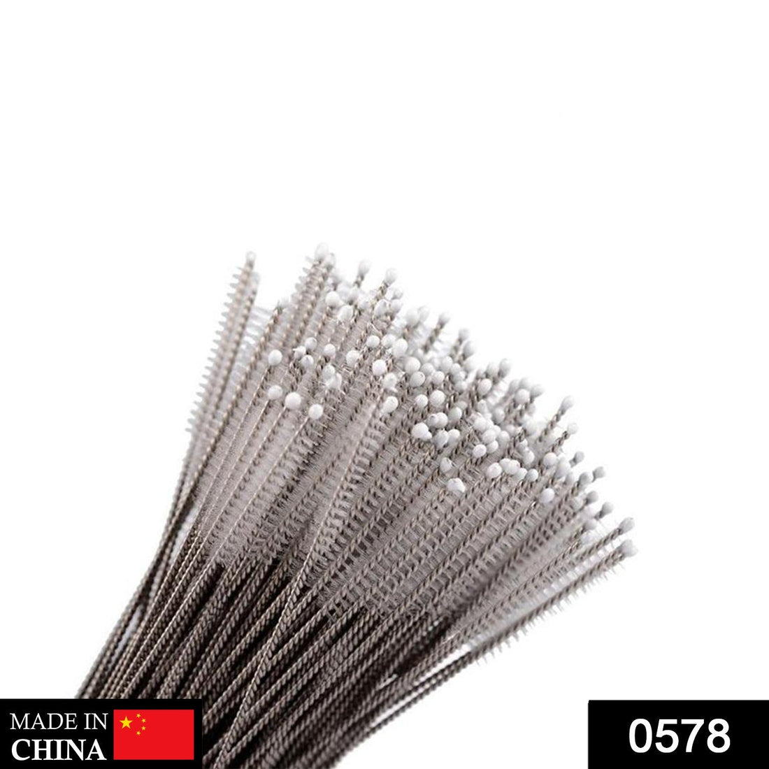 Stainless steel straw cleaning brush