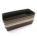 Plastic Multipurpose Desk Organizer Tray Office Drawer Dividers Storage Bins for Kitchen, Bathroom, Office, Makeup, Bedroom Dresser, Craft Basket Rack Multicolour (6 Pcs Set) your brand