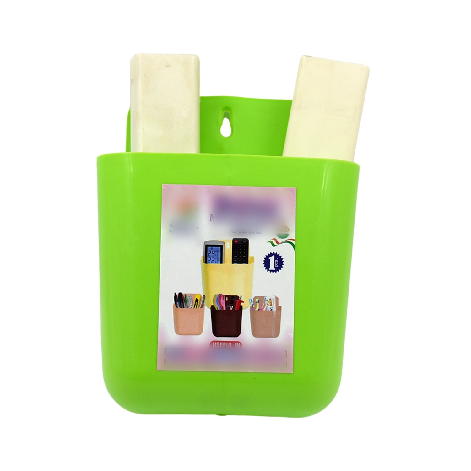 Multipurpose Wall Holder | Mobile Holder | Stationary Storage | Bathroom accessories | Remote Holder | Makeup Brush Holder | Useful In office, Kitchen, Drawing Room 2 Section Stand (1 Pc ) your brand