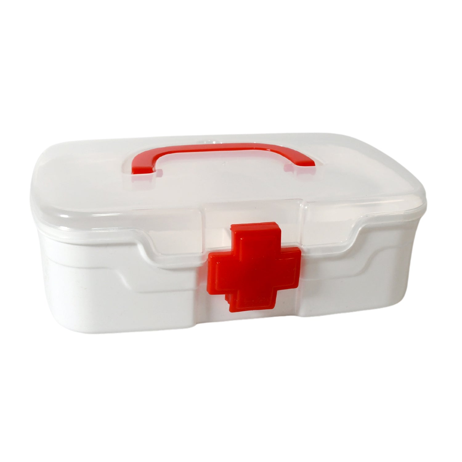 Medical Box, 1 Piece, Indoor Outdoor Medical Utility, Medicine Storage Box, Detachable Tray Medical Box Multi Purpose Regular Medicine, First Aid Box with Handle & Transparent Lid - Shopmania Wholesale