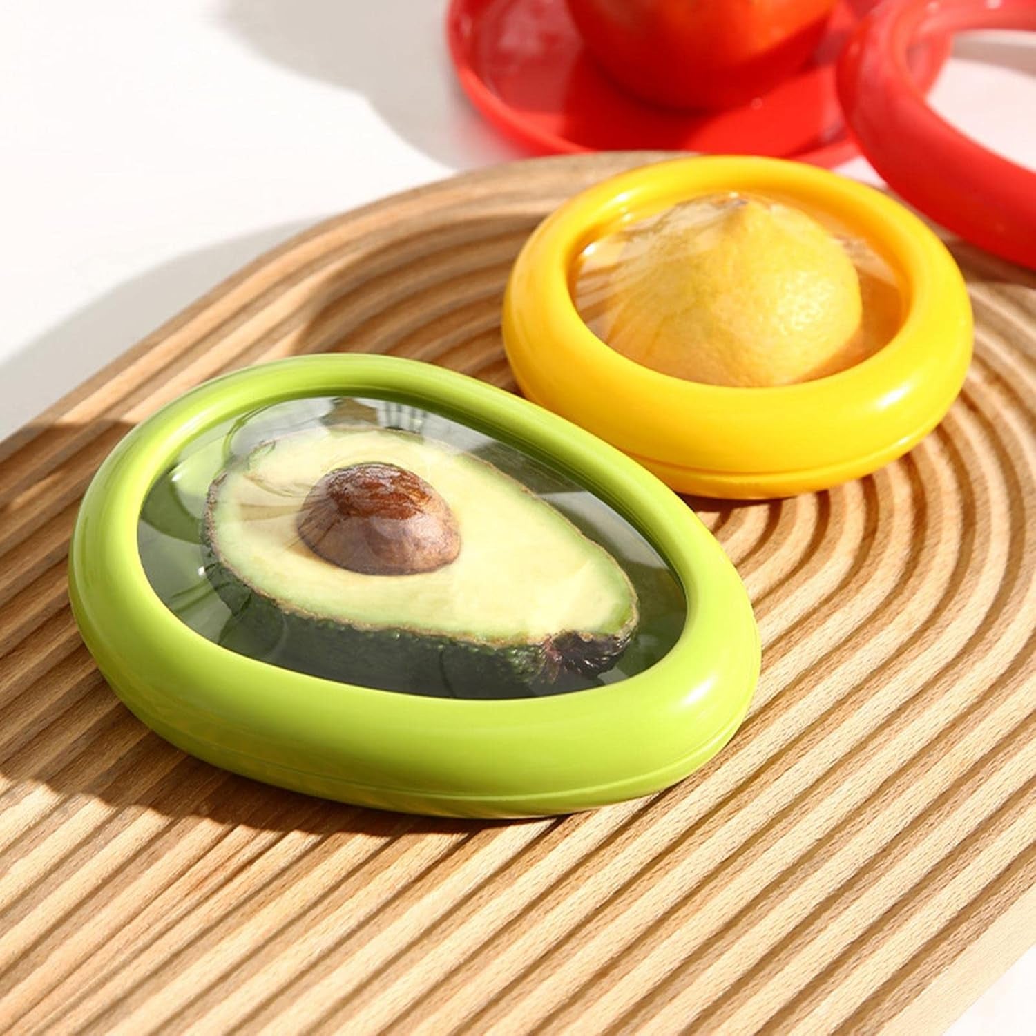 Green Oval Shape Vegetable Container Premium Fruits Saver Keeper (1 Pc) - Shopmania Wholesale