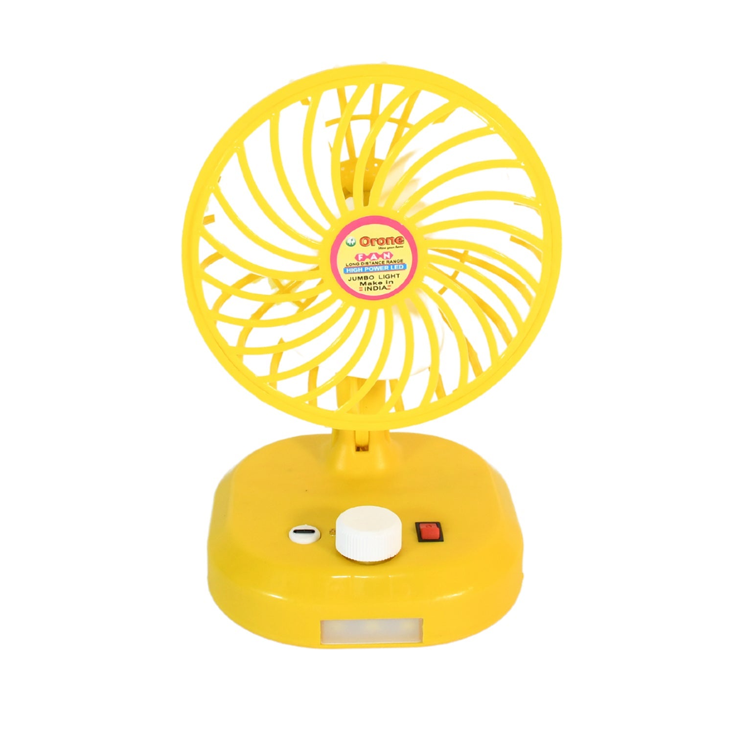 USB-C Type Rechargeable Portable Fan With LED Light Heavy Duty Motor & Foldable Fan With Charging Port Home, Outdoor, Temple - Shopmania Wholesale
