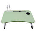 MultiPurpose Study Table Foldable Portable Notebook Bed Lap Desk Tray Stand Reading Holder with Coffee Cup Slot, Drawer, Fan, USB Cable & Light for Breakfast, Reading & Movie Watching (1 Pc Mix Color) your brand