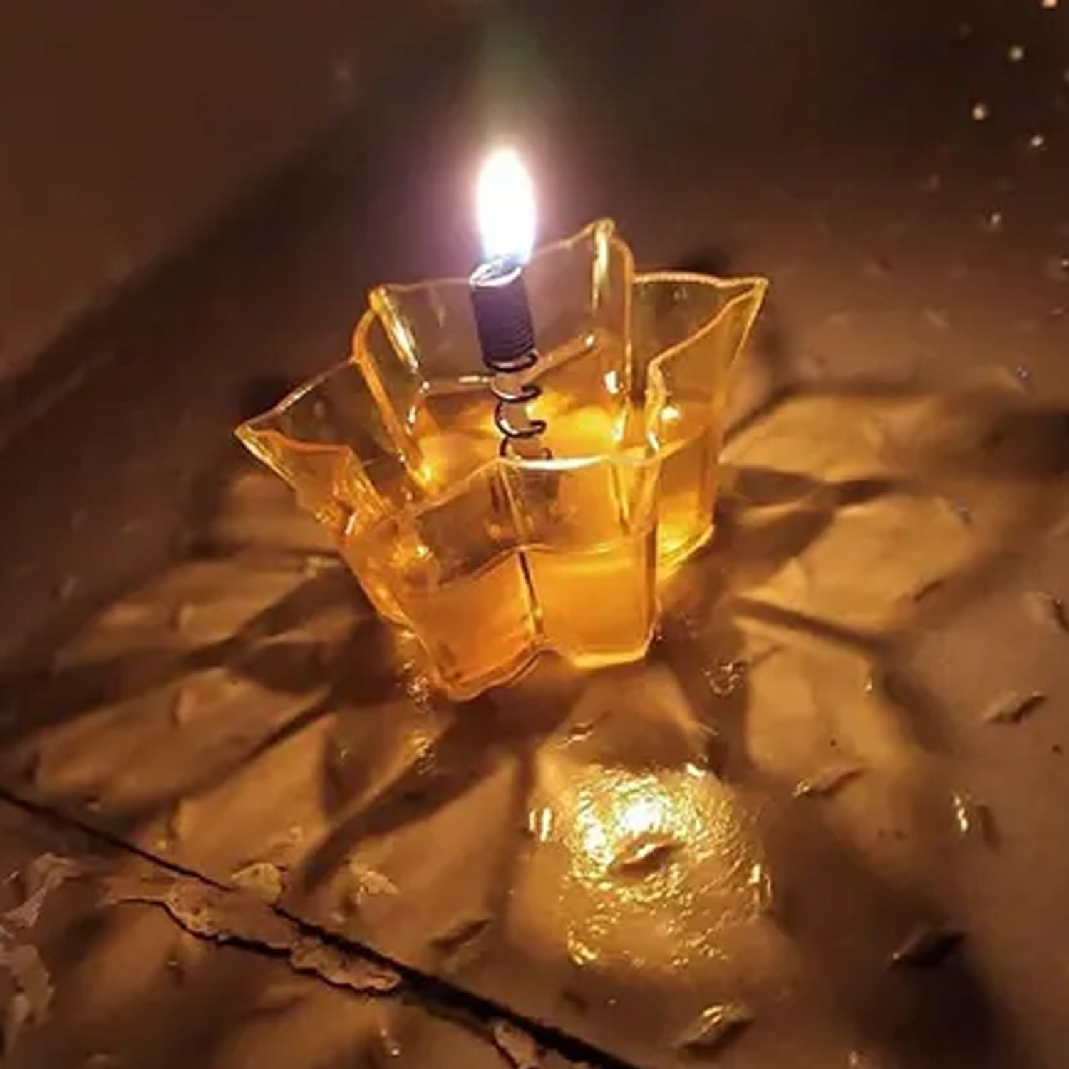 Magical Reflection Diya Set with 6 Attractive Design Cup Set Of 12 Pieces your brand