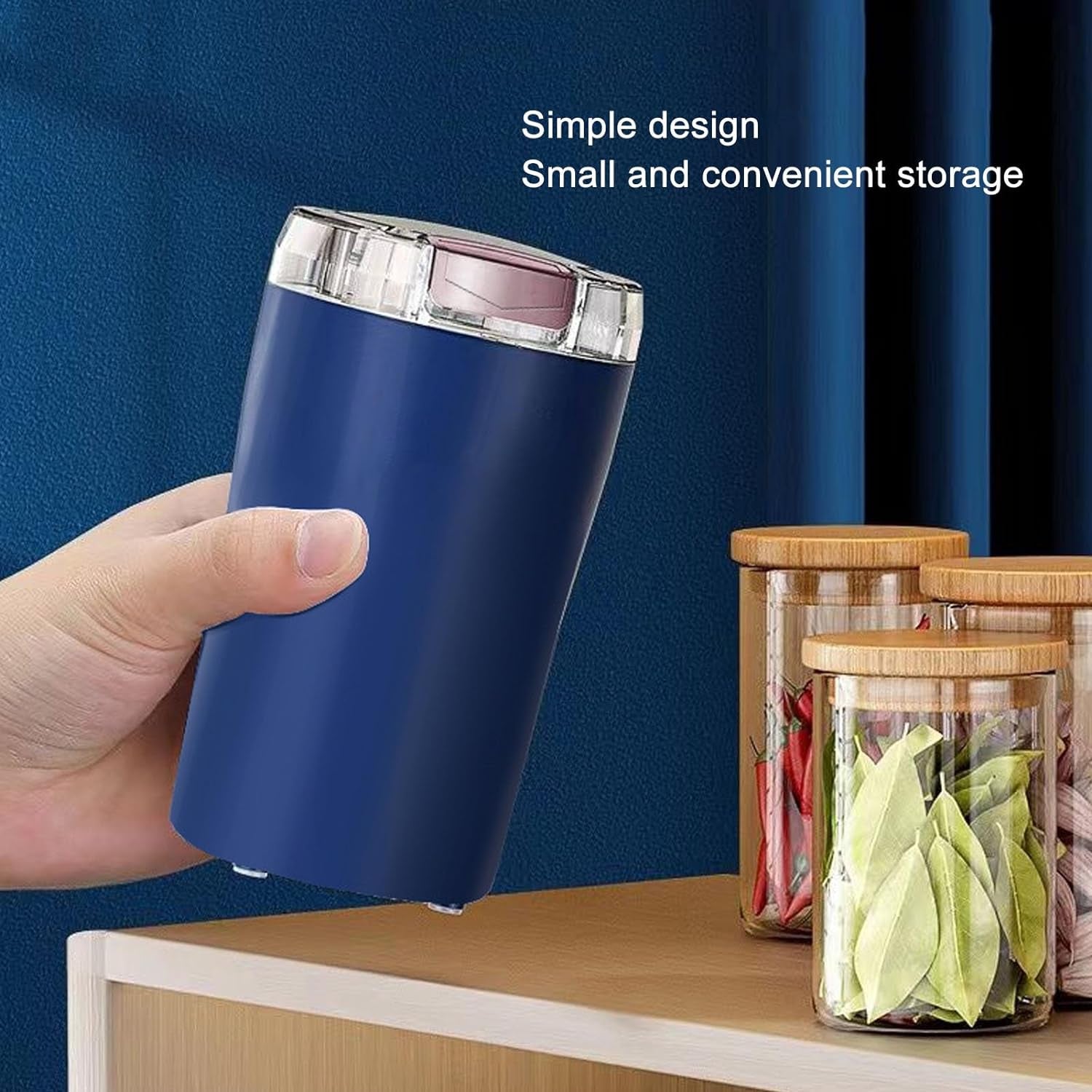 Mini Mixer, Small Blander, powerful Mini Grinder, Electric Coffee Bean Grinder Machine Portable Grinder for Home and Office 1.5L Capacity, 200w (2 Blade Grinder) your brand