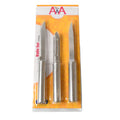 Stainless Steel Multipurpose Sharp Cutting Knife with Non-Slip Handle for Fruit, Meat and Vegetable Chopping (Pack Of 3) - Shopmania Wholesale
