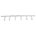 Stainless Steel Utensil Hanger Rail Nail Free Wall Mount with 2 Magic Stickers & 6 Plastic Hooks For Kitchen - Shopmania Wholesale