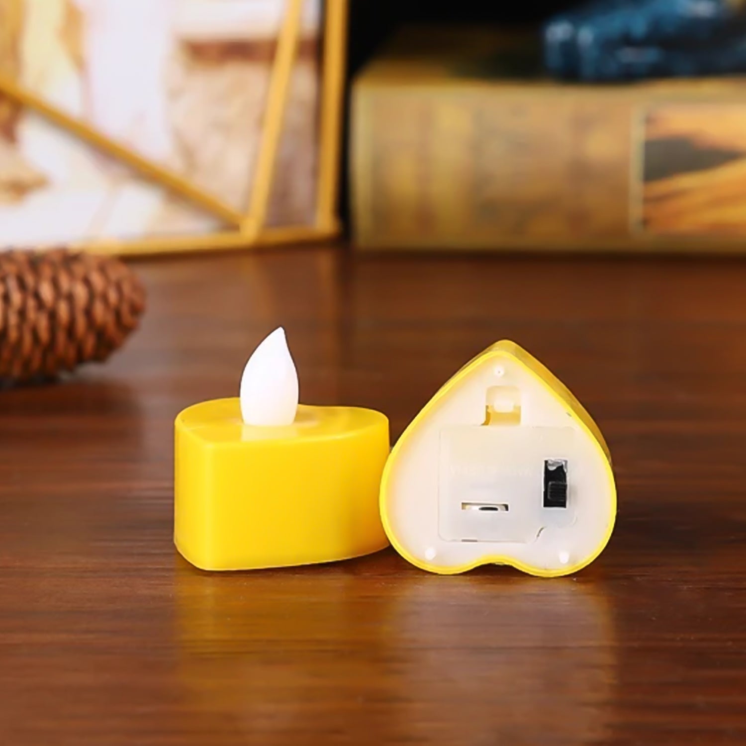 Heart Shape Battery Operated Tea Light LED Candles, for Decoration Use (24 Pc Set) - Shopmania Wholesale
