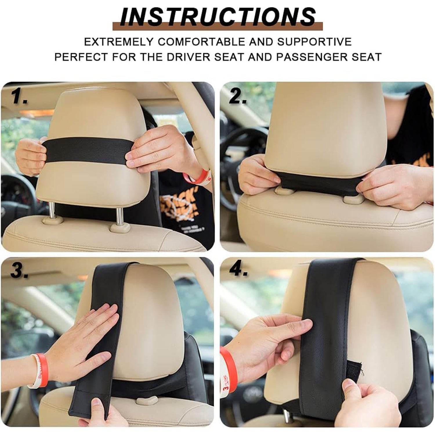 Car Neck Pillow Car Neck Headrest Pillow Memory Foam Car Accessories Cushion Car Seat Head Support Neck Protector Car Seat Neck Pillow, for Driving (1 Pc / Mix Color) - Shopmania Wholesale