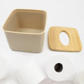 Tissue Box Desktop Stand Bamboo Tissue Cover Box Rectangular Paper Towel Holder Removable Tissue Dispenser for Bathroom Vanity Countertop Bedroom Car Holder Paper Towels Dispenser (1 Pc ) - Shopmania Wholesale