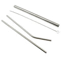 Reusable Stainless Steel Straws with Travel Case Cleaning Brush Eco Friendly Extra Long Metal Straws Drinking Set of 4 (2 Straight straws, 1 Bent straws, 1 Brush) your brand