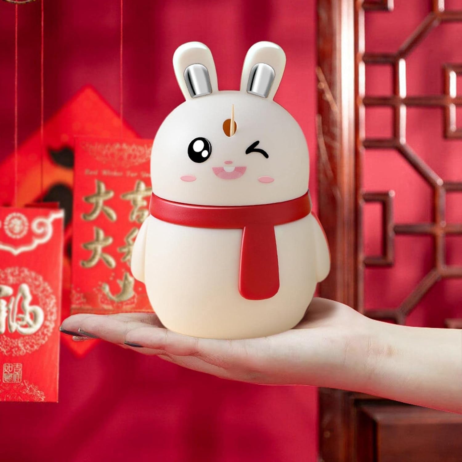 Rabbit Shape Toothpick Dispenser Pressing Small Size Accessory Durable Red | Home & Garden | Kitchen, Dining & Bar | Kitchen Storage & Organization | Racks & Holders Dining Room Table Decoration (1 Pc ) your brand