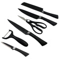 6 Pieces Professional Kitchen Knife Set, Meat Knife, Chef's Knife with Non-Slip Handle for Home, Kitchen and Restaurant with Chef Peeler and Scissor (Stainless Steel / 6 Pcs Set) your brand