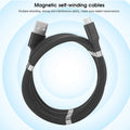 USB Cable, Charging Cable 3A Fast Charge and Sync Most Stunning Charging Cable, Magnetic Charging Cable Charging Cable for Phone (Compatible with (No More Messy Cables in Car & Home), (120 CM), ( Black), One Cable) - Shopmania Wholesale