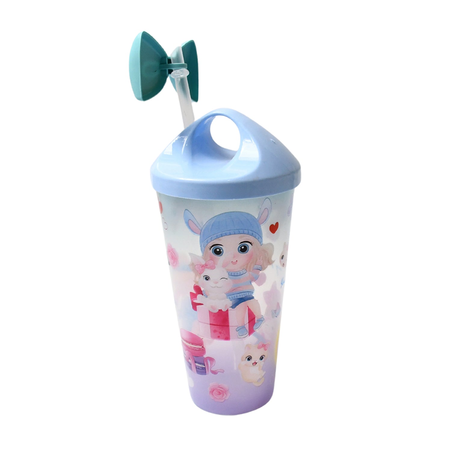 Unicorn Water Bottle with Straw & Lid for Kids (Without Light) - Shopmania Wholesale