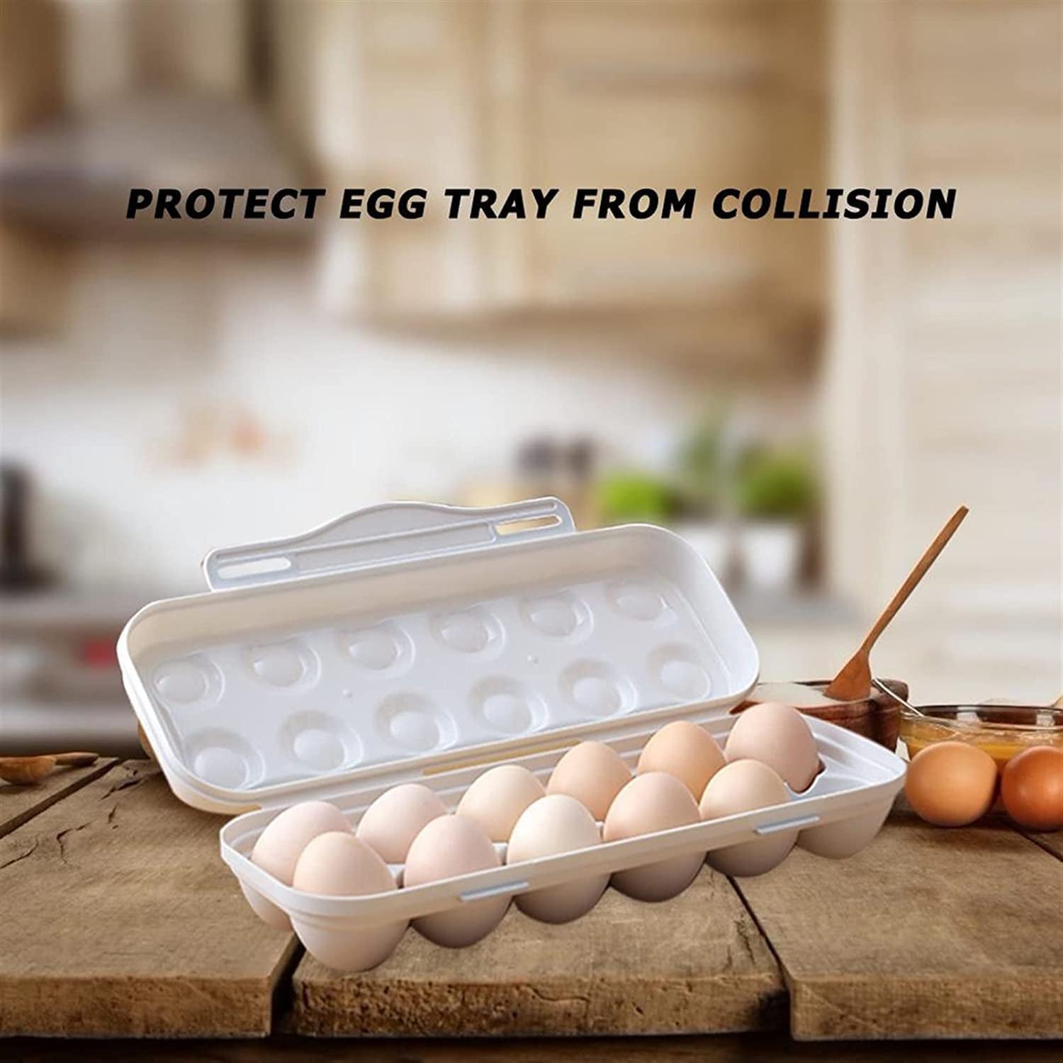 18 Grid Egg Holder Storage, Shock-Proof Egg Container with Buckle, Egg Carrier, Egg Tray, Egg Shelter, Effective Full Seal, Egg House use for Fridge, Camping, Kitchen your brand