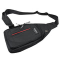 Waterproof Anti Theft Cross-body fanny pack waist bag, Shoulder Bags Chest Men Casual fashion USB Charging hook Sling Travel Bag (1 Pc / Black & Grey Color) your brand