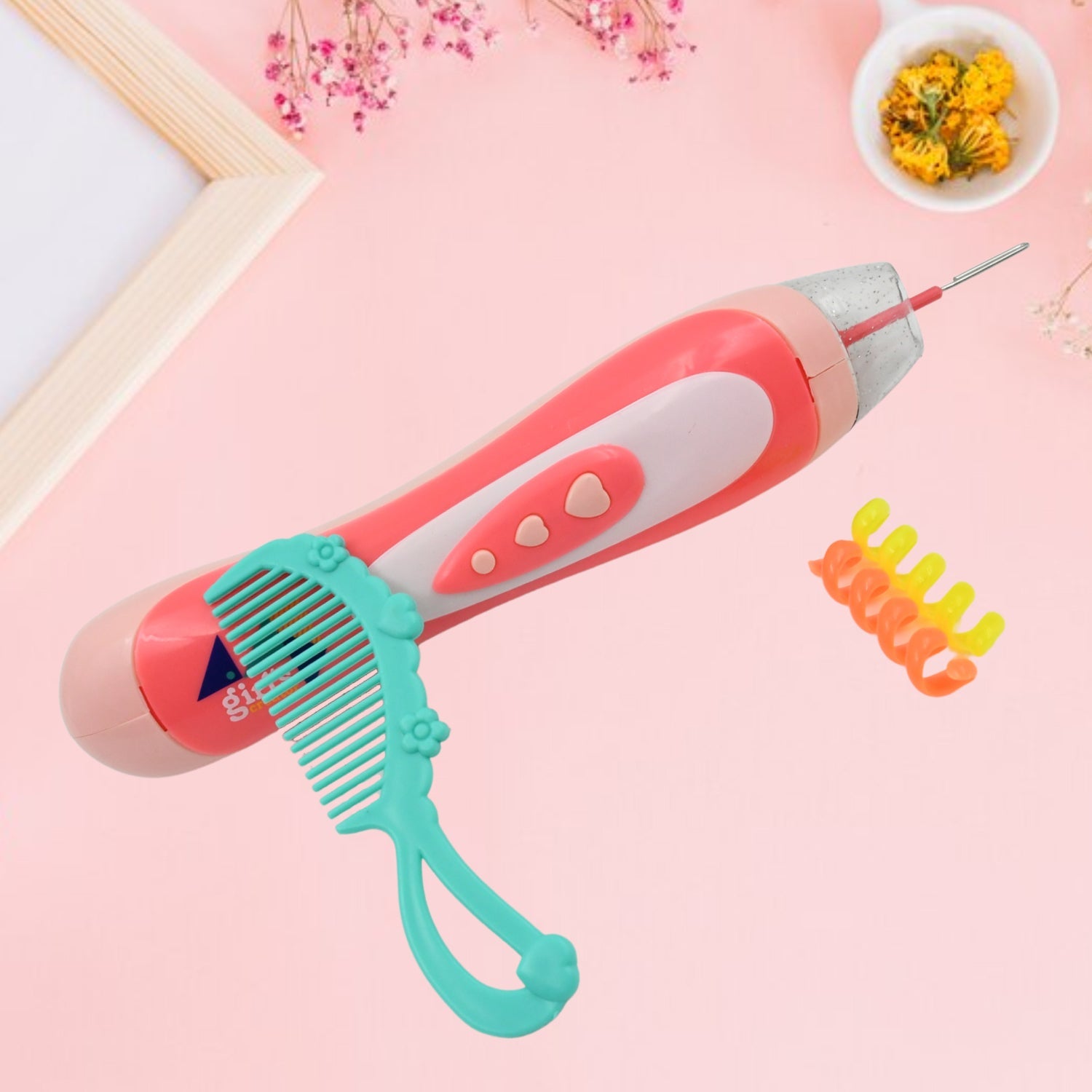 Hair Styling Clasp Clips Twisting Stringing Beads Kit for Girls, Portable Hair Braider Machine,Hairstyle Braid Kit DIY Hair Styling Tool with Comb, Rubber, Button Beads and Beads (85 Pcs Set) - Shopmania Wholesale