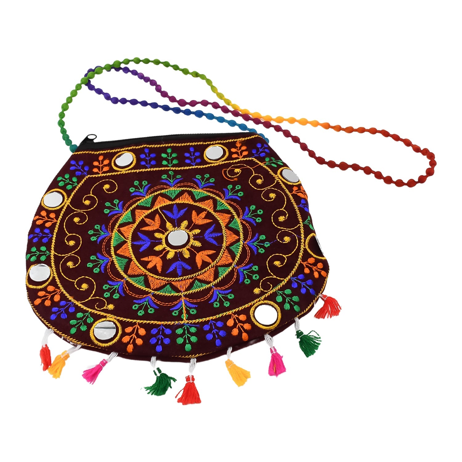 Handcrafted Cotton Embroidered Shoulder Bag / Purse for Girls & women (1 Pc / 9 Inch / Mix Desing) - Shopmania Wholesale