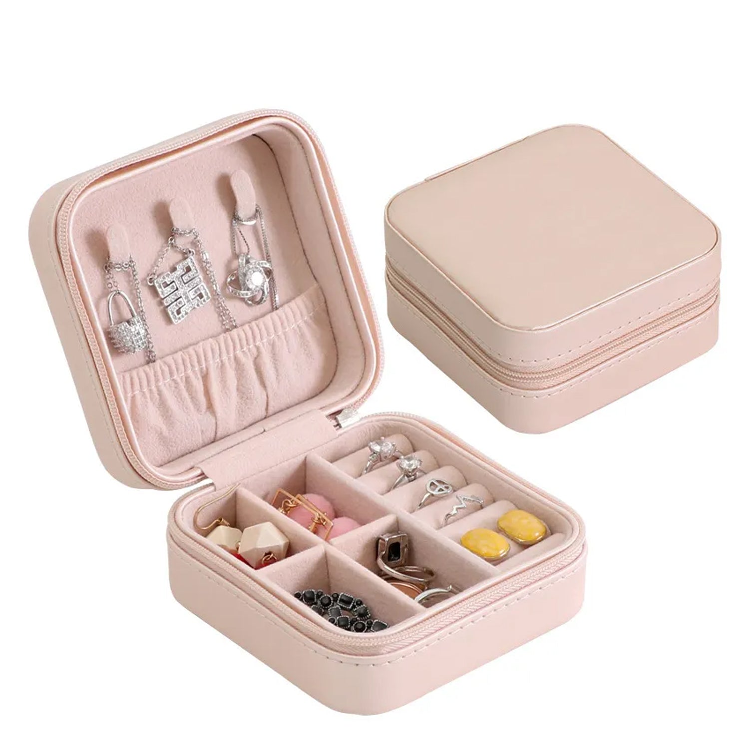 Mini PU Leather jewellery Box for Travel & Storage your brand