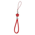 Flower Shape metal alloy pendant Nylon Braided leather hand strap lanyard phone (1 Pc / Multicolor) your brand