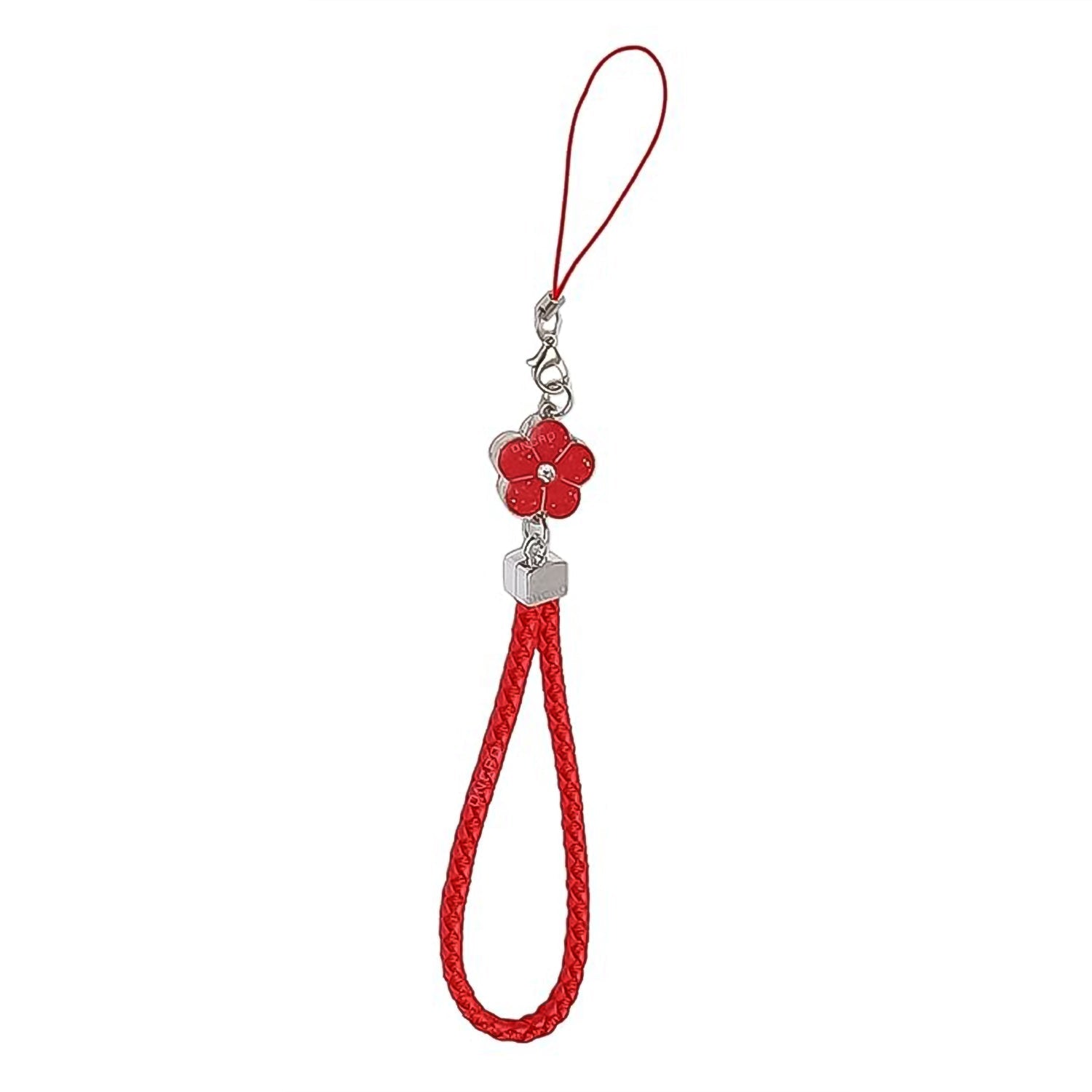 Flower Shape metal alloy pendant Nylon Braided leather hand strap lanyard phone (1 Pc / Multicolor) your brand