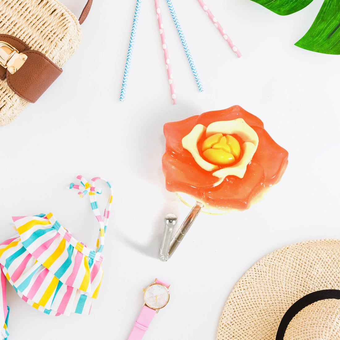 Multipurpose Mix Design Self Adhesive Wall Hooks Load Capacity Up to 1 Kg (Mix Design \ 1 Pc) your brand