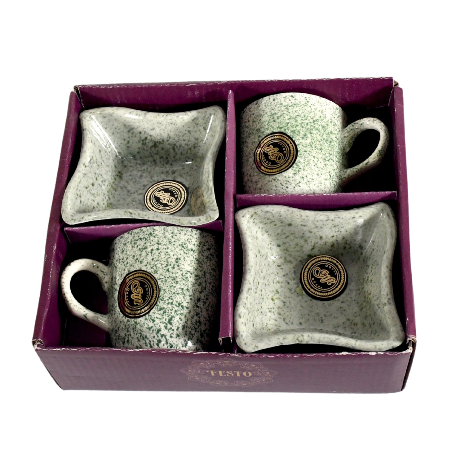 Ceramic Tea / cups / Mug Set Including Snacks / Serving Bowl Milk Cup, Coffee Cup, Tea Cup, Breakfast Cup, Drinking Mug or Outdoor for Household, Gift for Birthday, Wedding Party (4 Pcs set) - Shopmania Wholesale
