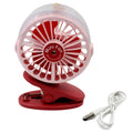 Portable Clip-on Fan, Battery Operated, With Light & Spray, Small Yet Powerful USB Table Fan, 3-Speed Quiet Rechargeable Mini Desk Fan, 360° Rotation, Personal Cooling Fan for Home, Office, Camping your brand