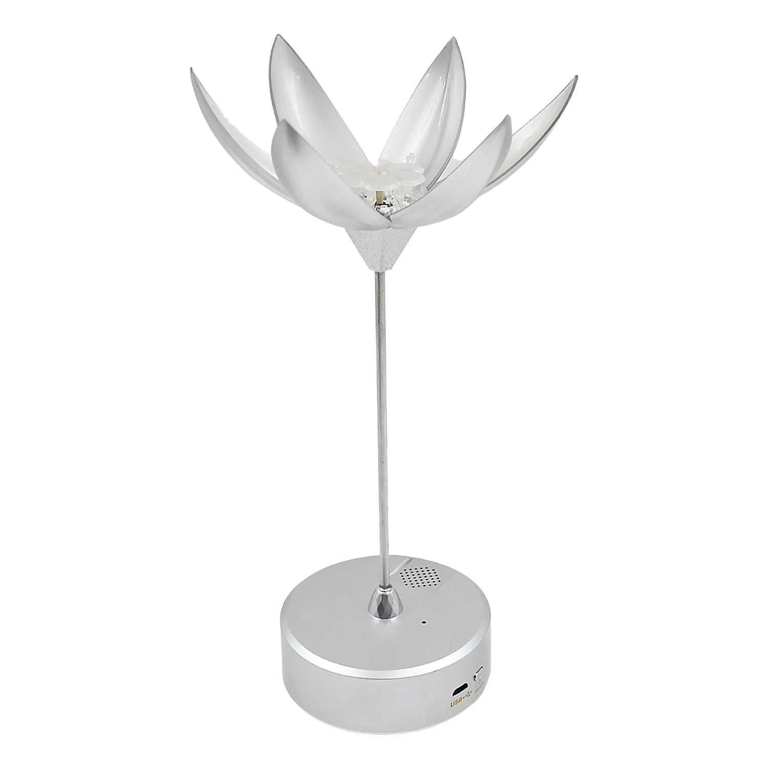 Lotus Flower Lamp with Music, Touch Open and Close, USB Rechargeable (1 Pc / Only One Color) - Shopmania Wholesale