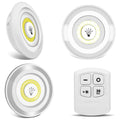 LED Light Under Closet Battery Powered Closet Wall Lamp with Remote Control Bedroom Kitchen Set of 3 LED Lights And 1 Remote Control (Battery Not Included) - Shopmania Wholesale