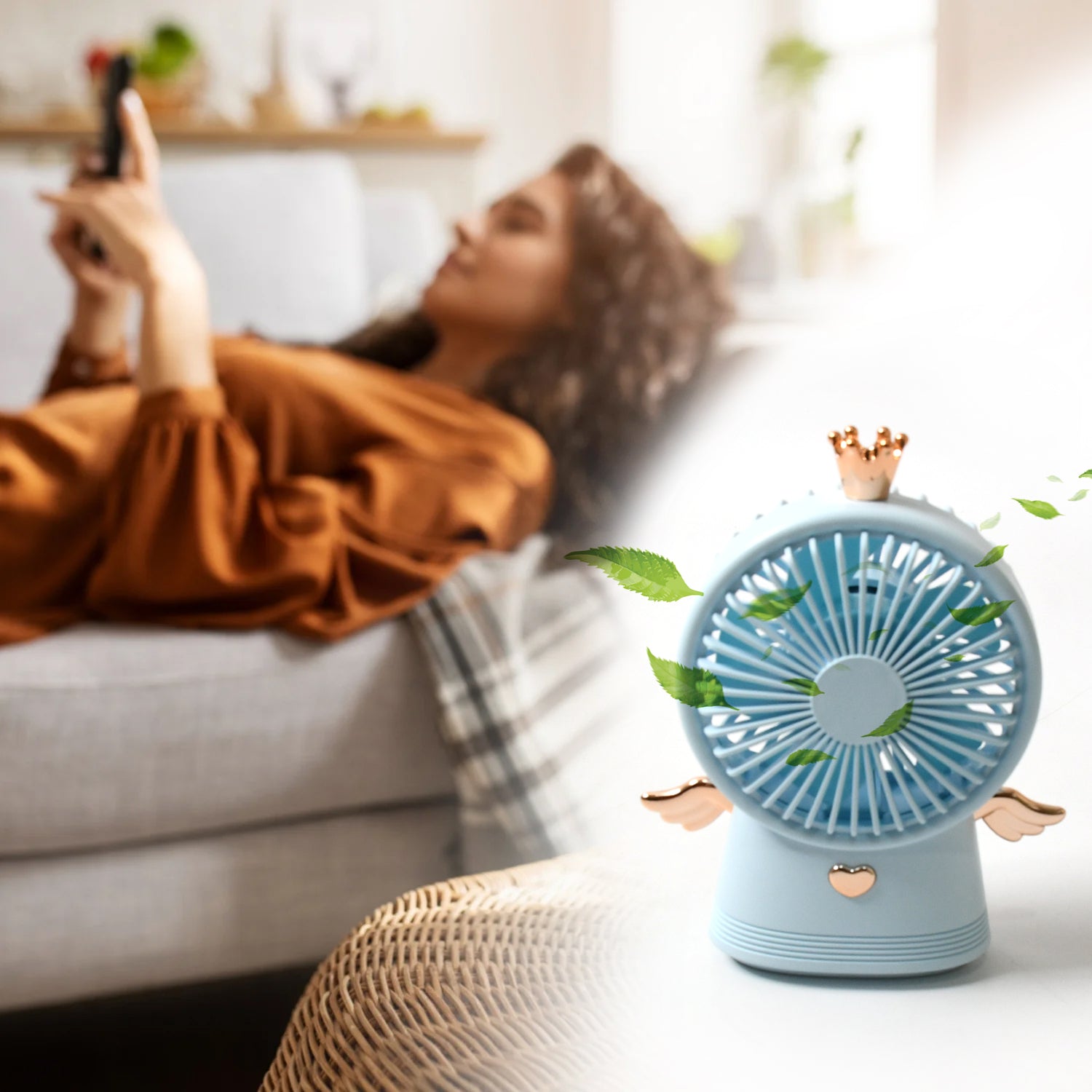 Cute Electric Mini Handheld Fan, Portable USB Rechargeable Mini Fan for Home, Office, Travel and Outdoor Use (1 Pc) your brand