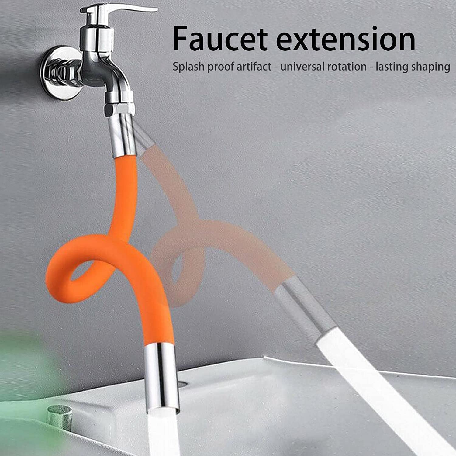 Flexible Water Tap Extender - 360° Adjustable Foaming Extension Tube with Connector (46cm) your brand