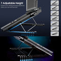 Laptop Cooler Cooling Pad with 2 Quiet Led Fans, Dual USB Ports, Portable Ultra Slim USB Powered 7 Heights Adjustable Laptop Stand for Gaming Laptop - Shopmania Wholesale